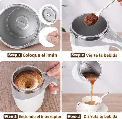 ☕✨ Taza Inoxidable Automezclable Recargable