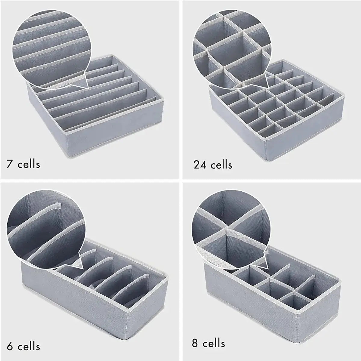 🧦 Organizador de Ropa Interior y Medias – Set x4 🎁 ¡Llévate 4 Organizadores en un solo Set!