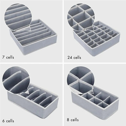 🧦 Organizador de Ropa Interior y Medias – Set x4 🎁 ¡Llévate 4 Organizadores en un solo Set!