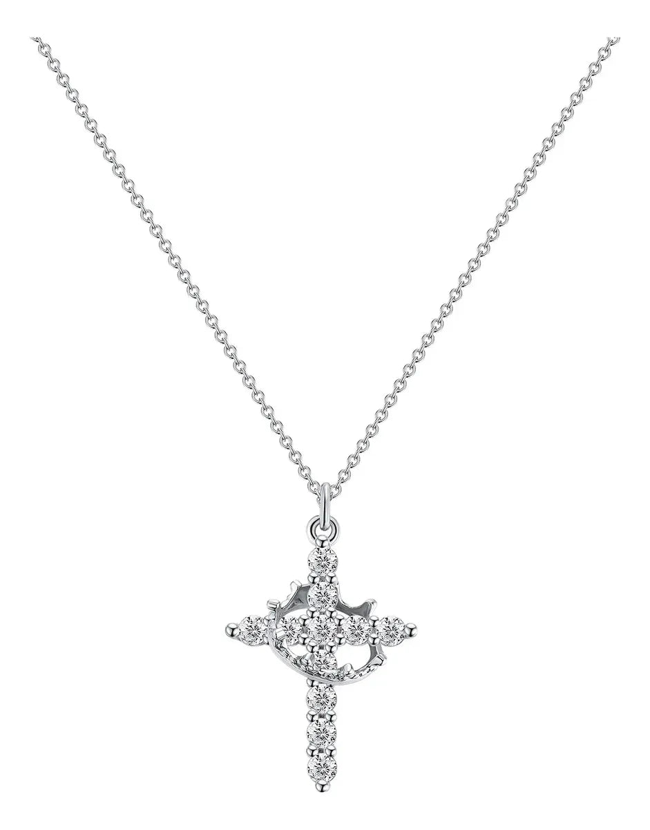 ✨✝️ Collar Cruz Corona Giratoria – Elegancia, Fe y Un Diseño Único Que Te Acompaña Siempre