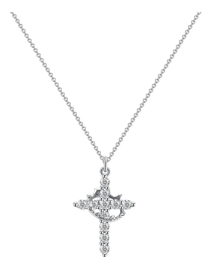 ✨✝️ Collar Cruz Corona Giratoria – Elegancia, Fe y Un Diseño Único Que Te Acompaña Siempre