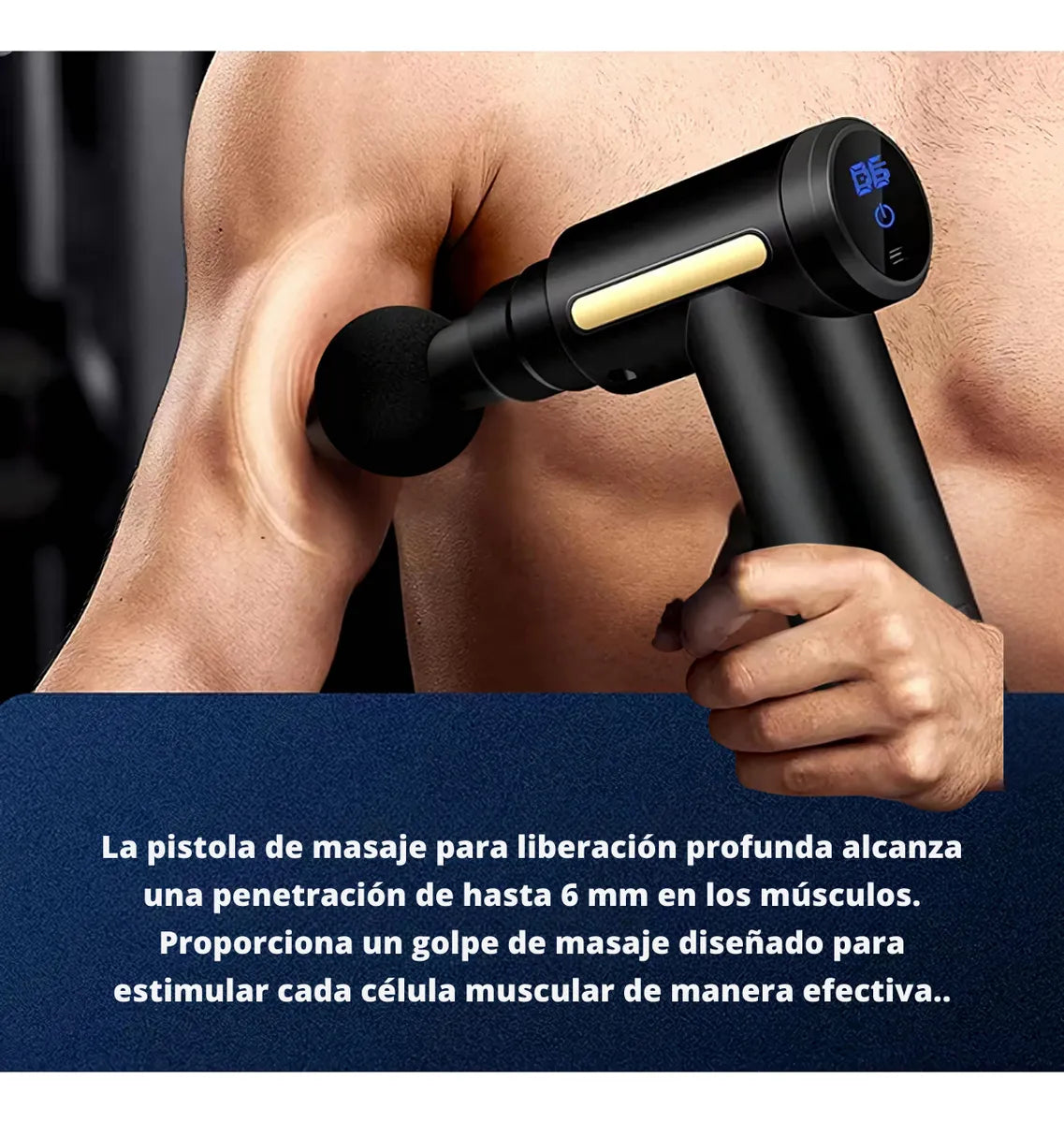 Pistola De Masaje De Percusión 4 En 1
