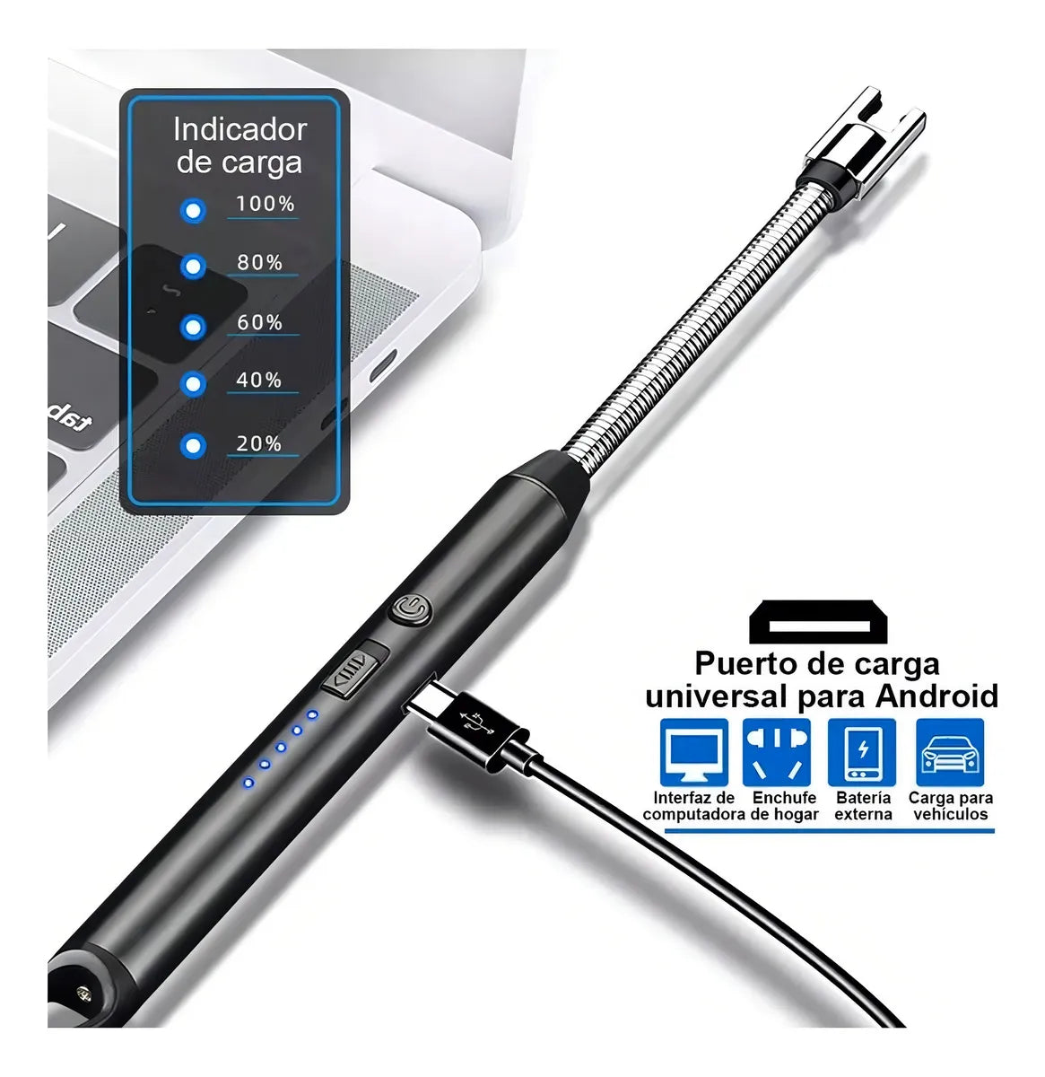 🔥⚡ Encendedor Eléctrico Recargable USB