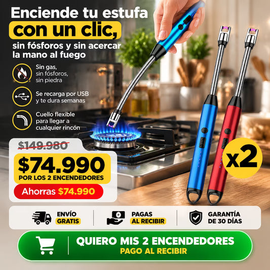ENCENDEDOR ELÉCTRICO RECARGABLE X 2