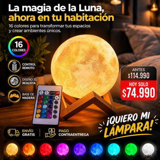 Lampara Luna 13 Cm + Control
