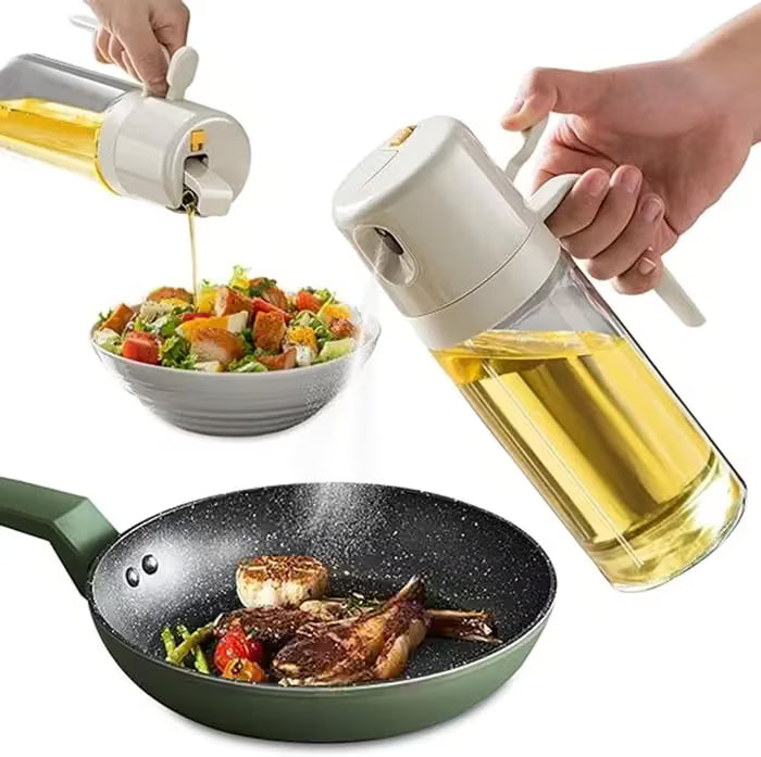 🛒 Dispensador de Aceite 2 en 1 - Pulveriza o vierte con un solo movimiento 💧