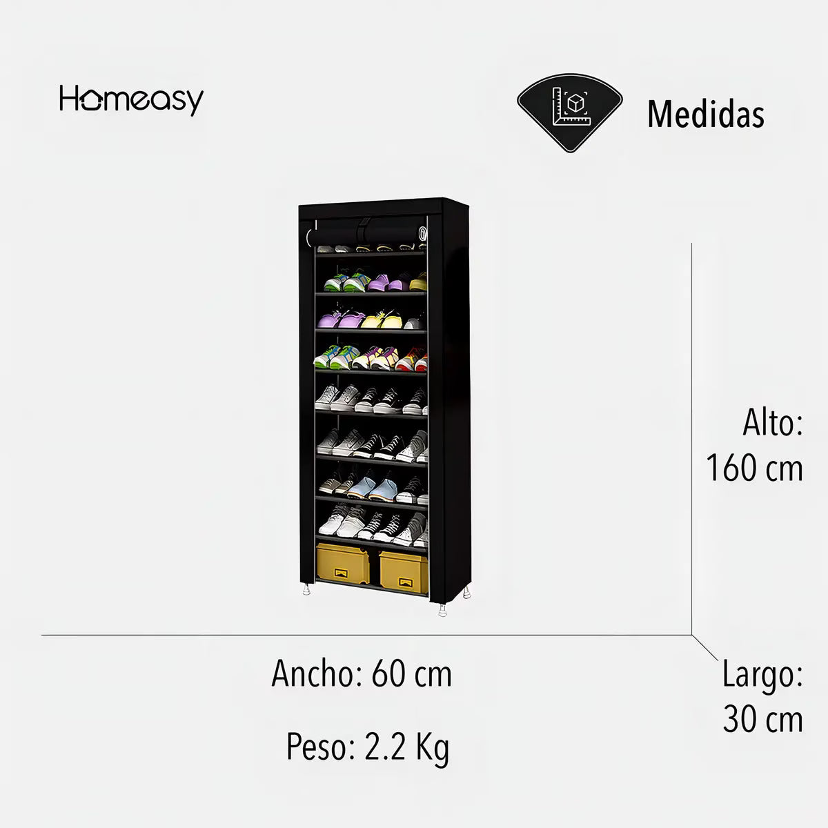 👟✨ Zapatero Closet Armable de 9 Niveles ¡Organiza tus zapatos y aprovecha al máximo cada espacio de tu hogar!