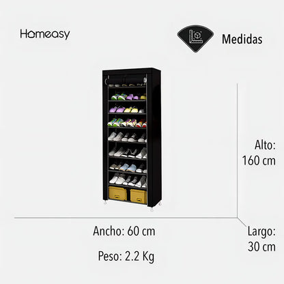 👟✨ Zapatero Closet Armable de 9 Niveles ¡Organiza tus zapatos y aprovecha al máximo cada espacio de tu hogar!