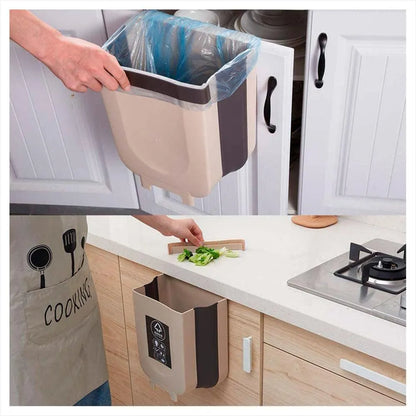 🗑️ Cubo Plegable de Basura para Cocina – 8 Litros ✨ Mantén tu cocina limpia mientras preparas tus alimentos