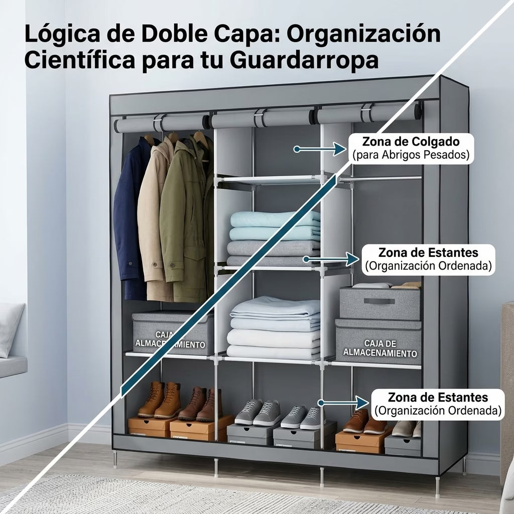 🖤 Armario Closet Ropero Armable - Más espacio, más orden y tu ropa protegida todos los días 👕👗