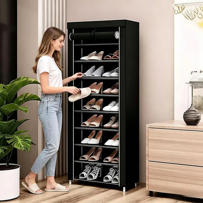 👟✨ Zapatero Closet Armable de 9 Niveles ¡Organiza tus zapatos y aprovecha al máximo cada espacio de tu hogar!