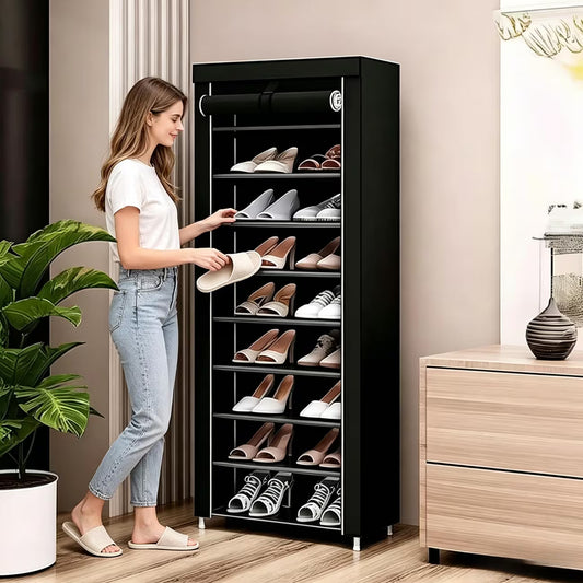 👟✨ Zapatero Closet Armable de 9 Niveles ¡Organiza tus zapatos y aprovecha al máximo cada espacio de tu hogar!
