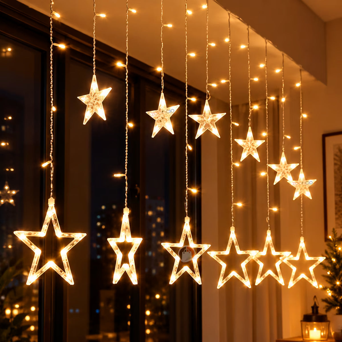 ✨⭐ CORTINA DE LUCES LED PUNTA ESTRELLA | 3 Y 6 METROS PARA UNA DECORACIÓN MÁGICA 🎄