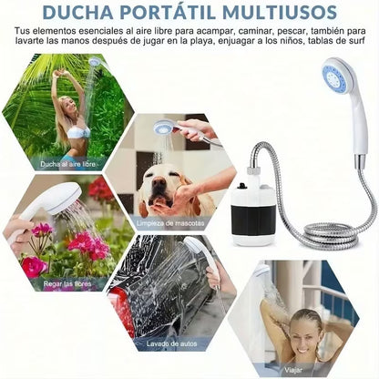 🚿 Ducha Recargable Portátil — Regadera para Camping 🏕️ ¡Disfruta de una ducha cómoda dondequiera que estés!