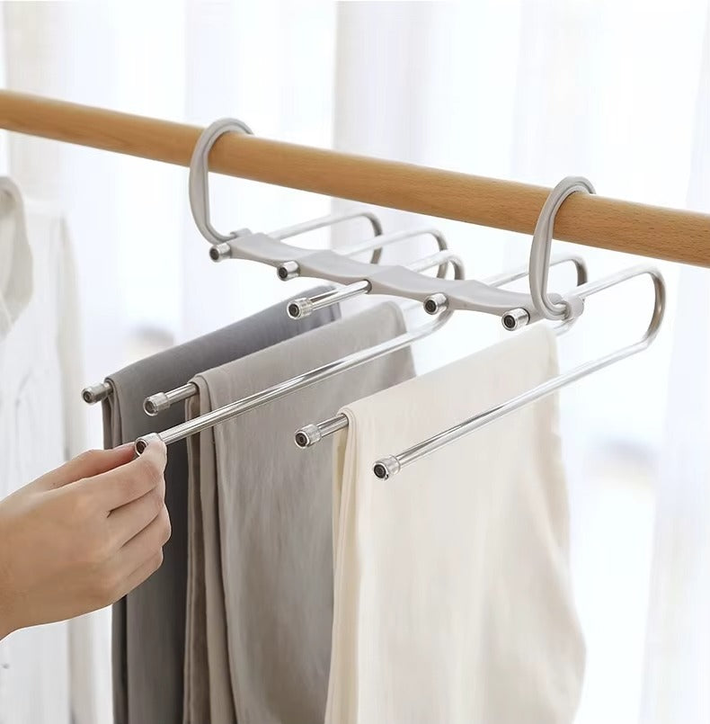 👖✨ GANCHO ORGANIZADOR 5 EN 1 – MÁS ESPACIO, MÁS ORDEN Y MENOS ARRUGAS ✨👖