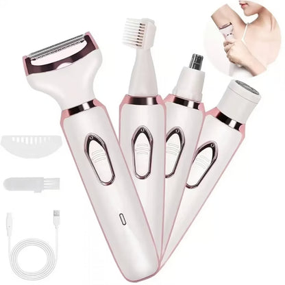 ✨ Depiladora Eléctrica 4 en 1 Recargable para Mujer