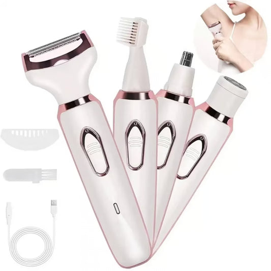 ✨ Depiladora Eléctrica 4 en 1 Recargable para Mujer
