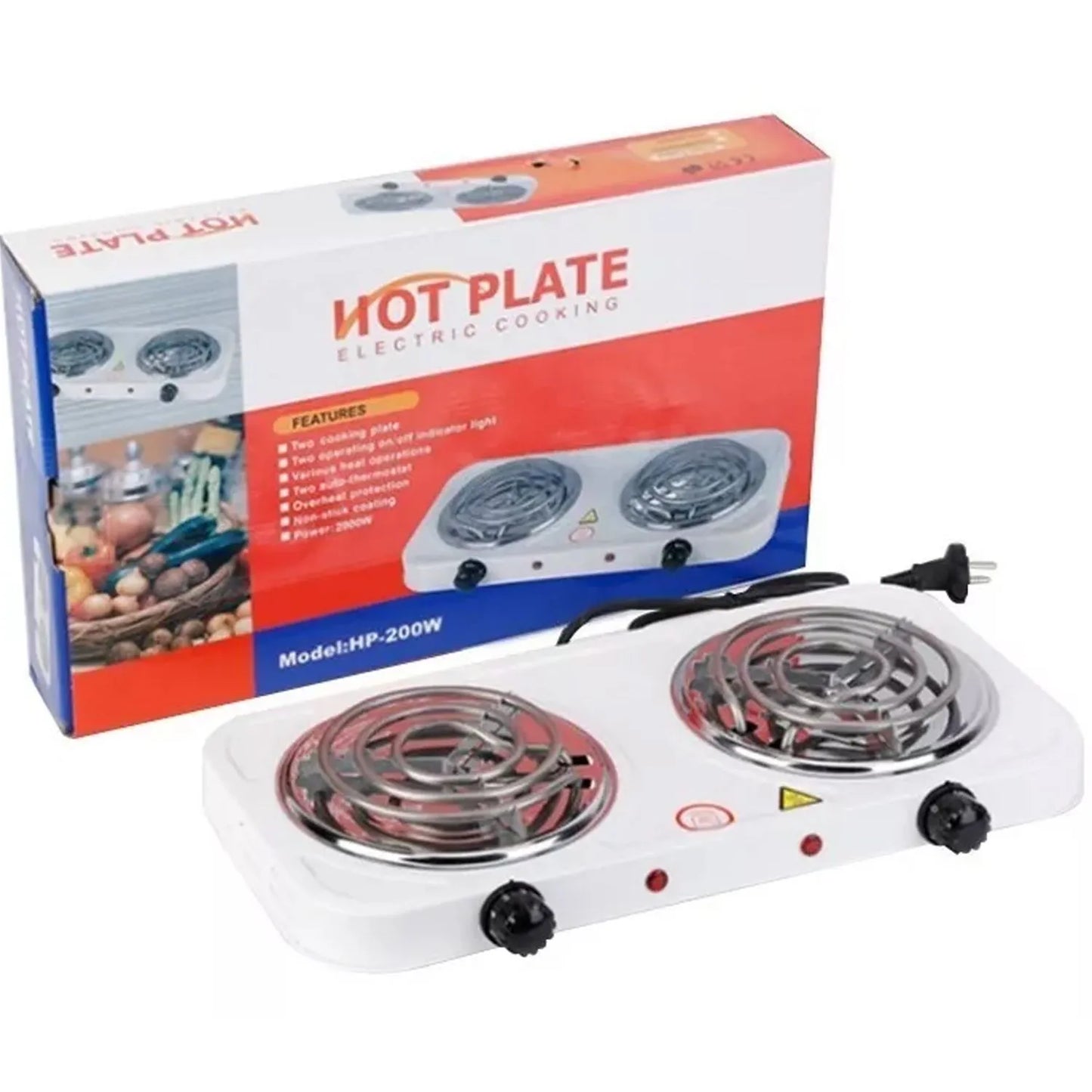 🔥⚡Estufa Eléctrica de Mesa 2 Puestos Hot Plate